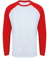 White/Red - Long sleeve baseball t-shirt T-Shirts SF Luxe Streetwear, Raladeal - Recently Added, Street Casual, T-Shirts & Vests Schoolwear Centres