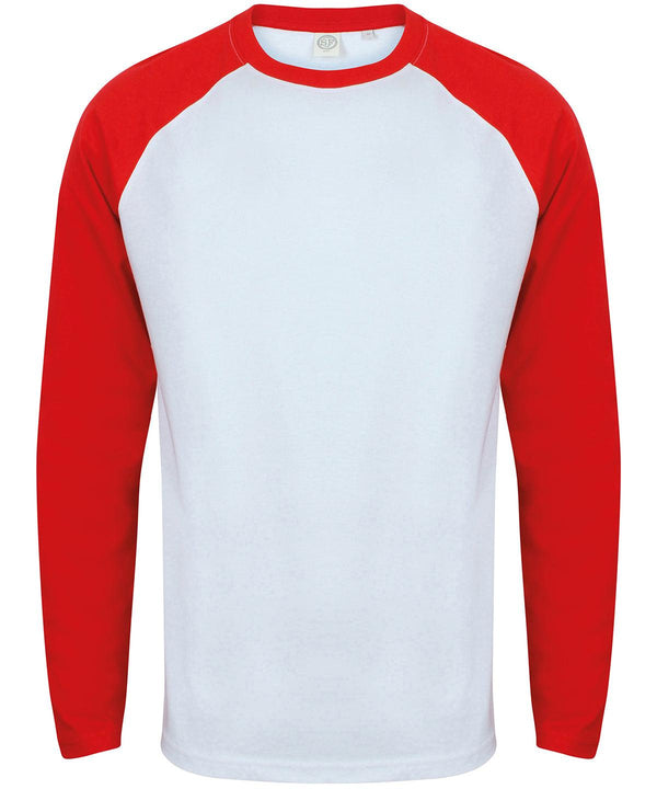 White/Red - Long sleeve baseball t-shirt T-Shirts SF Luxe Streetwear, Raladeal - Recently Added, Street Casual, T-Shirts & Vests Schoolwear Centres