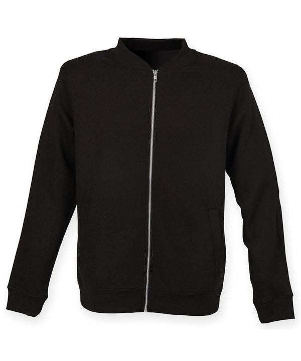 Black - Unisex bomber zip-through sweat Jackets SF Jackets & Coats, Luxe Streetwear, Raladeal - Recently Added, Sweatshirts Schoolwear Centres