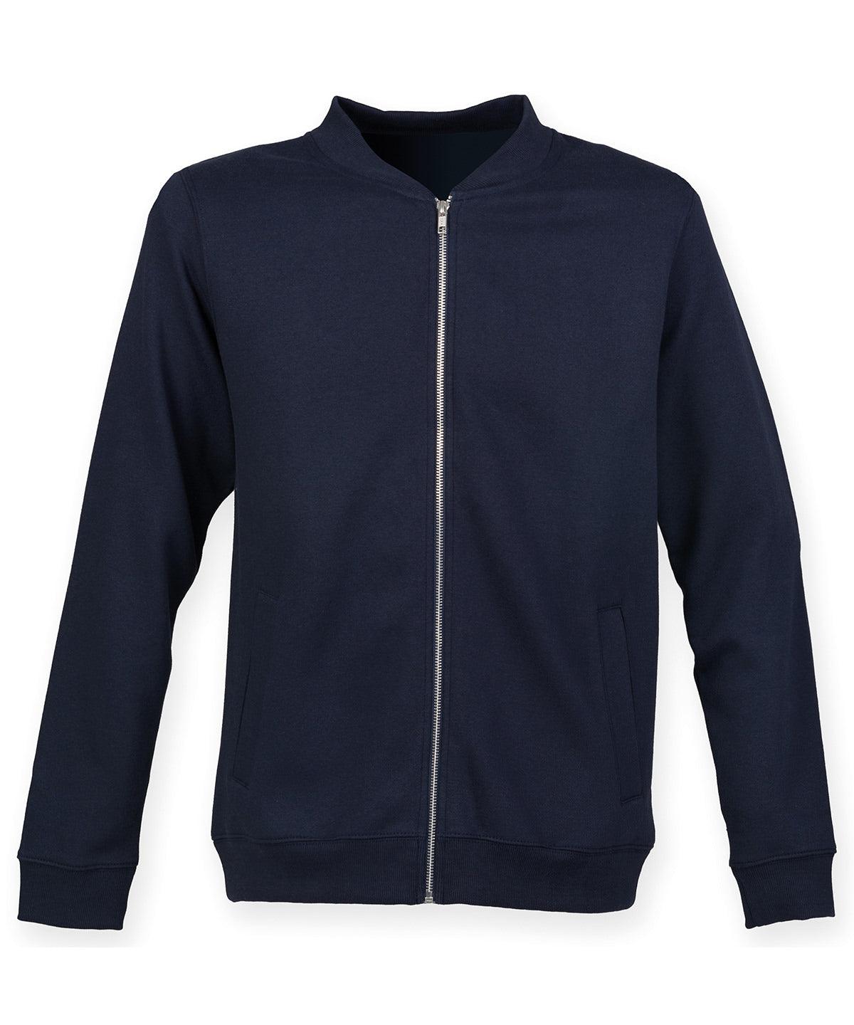 Navy - Unisex bomber zip-through sweat Jackets SF Jackets & Coats, Luxe Streetwear, Raladeal - Recently Added, Sweatshirts Schoolwear Centres