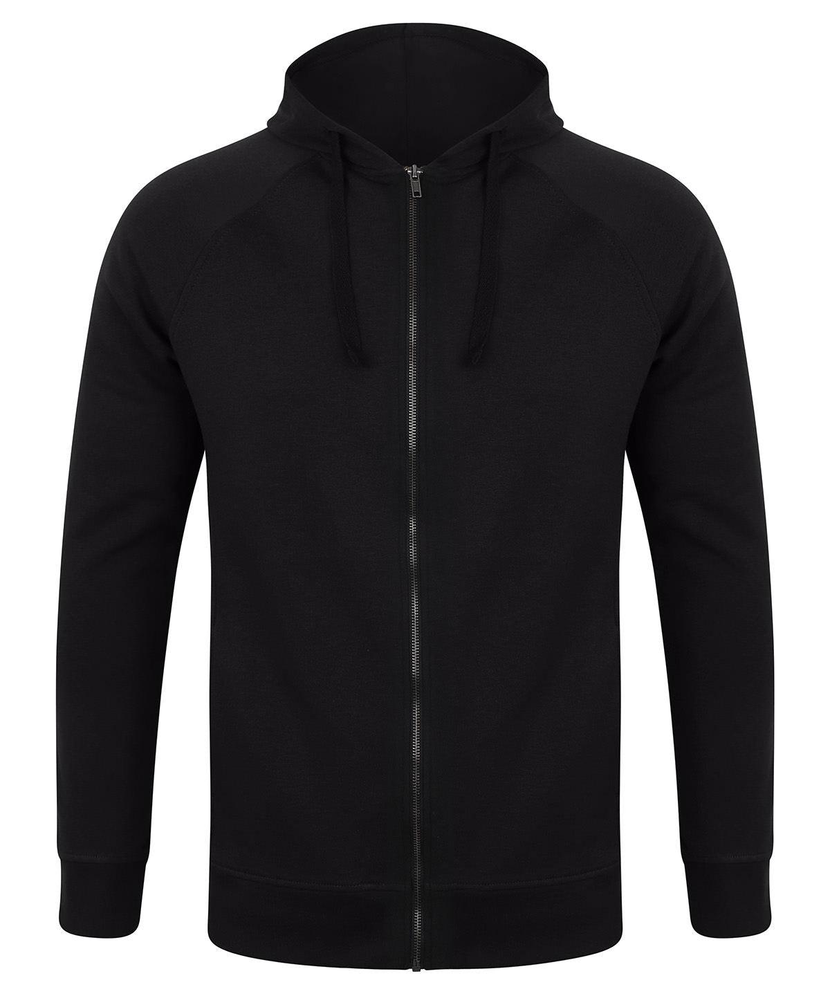 Black - Unisex slim-fit zip-through hoodie Hoodies SF Hoodies, Plus Sizes, Raladeal - Recently Added, Sale Schoolwear Centres