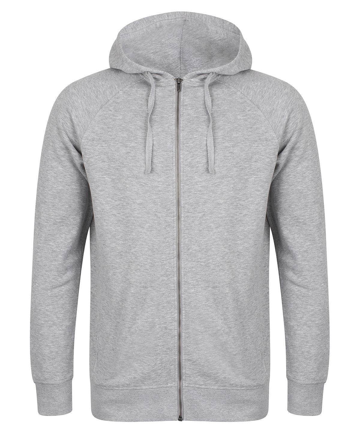 Heather Grey - Unisex slim-fit zip-through hoodie Hoodies SF Hoodies, Plus Sizes, Raladeal - Recently Added, Sale Schoolwear Centres