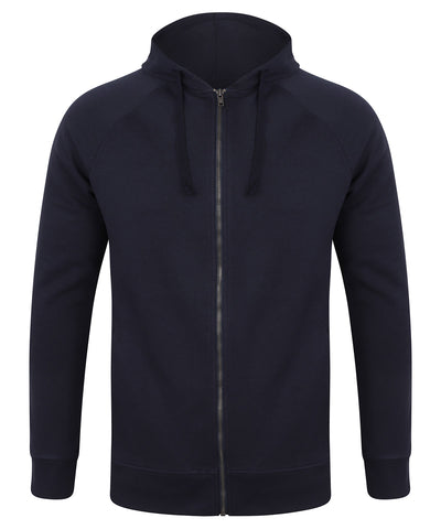Unisex slim-fit zip-through hoodie