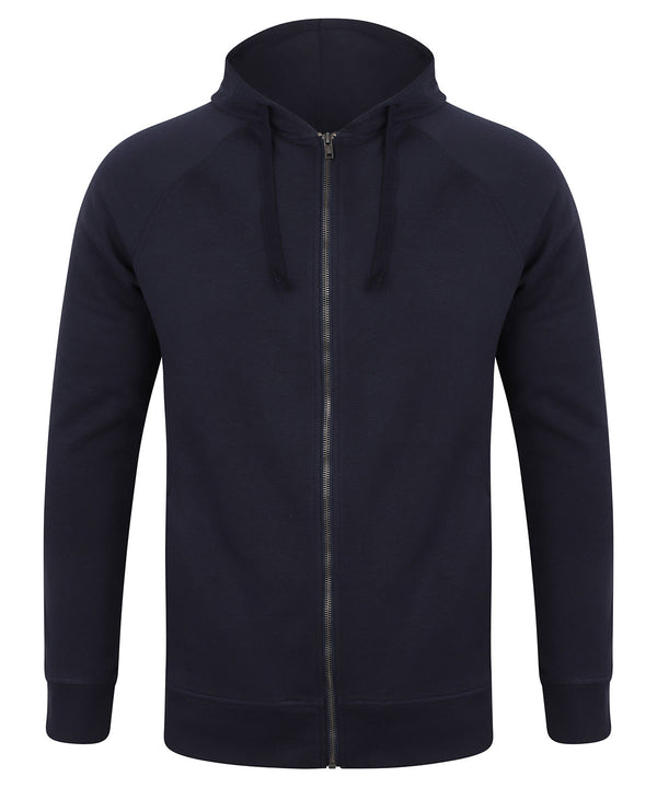 Unisex slim-fit zip-through hoodie