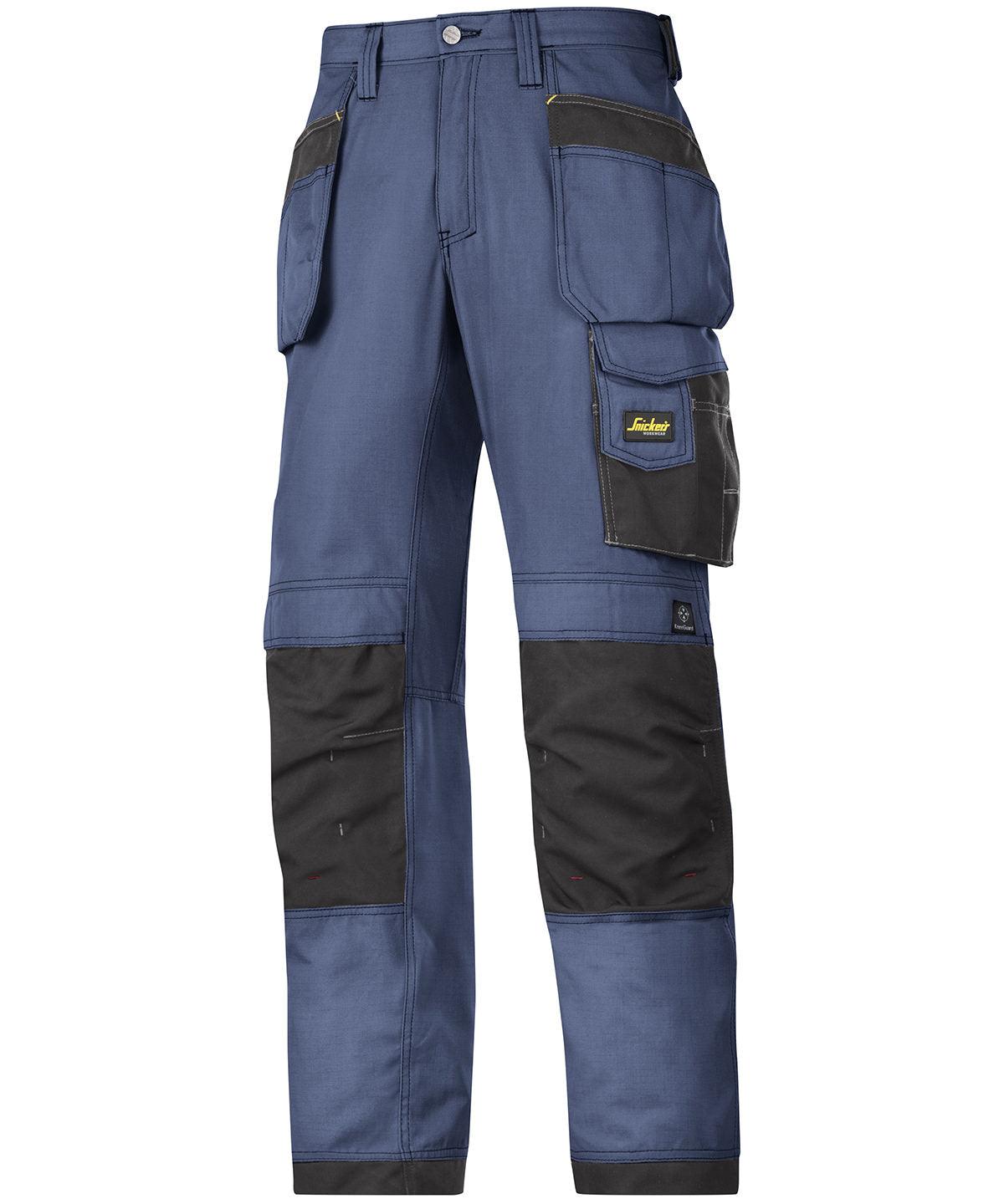 Navy/Black - Ripstop trousers (3213) Trousers Snickers Exclusives, Safe to wash at 60 degrees, Technical Workwear, Workwear Schoolwear Centres