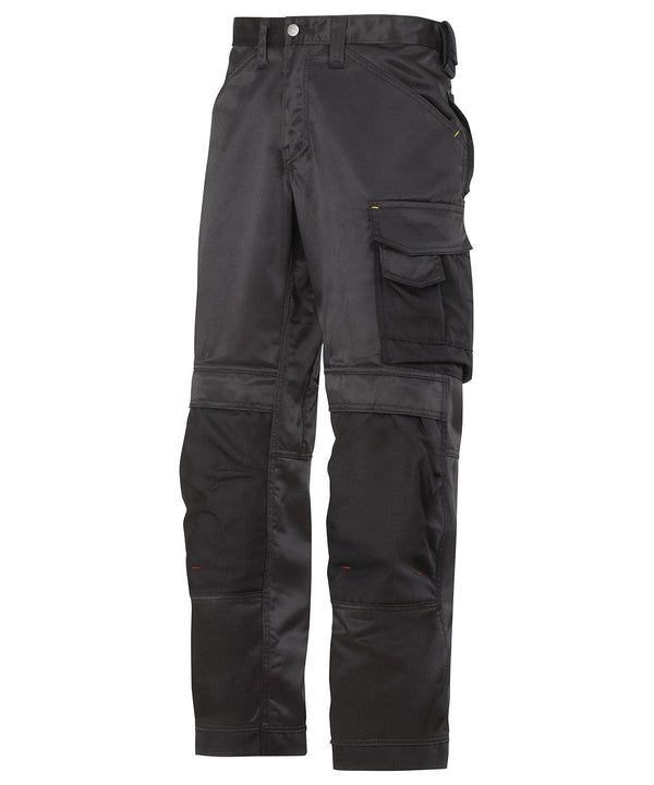 Black - DuraTwill craftsmen trousers, non holsters (3312) Trousers Snickers Exclusives, Safe to wash at 60 degrees, Technical Workwear, Workwear Schoolwear Centres