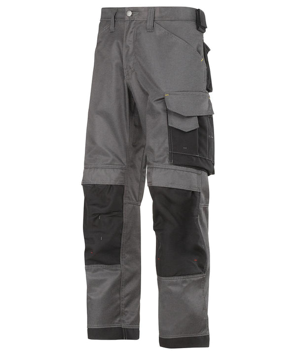 Muted Black/Black - DuraTwill craftsmen trousers, non holsters (3312) Trousers Snickers Exclusives, Safe to wash at 60 degrees, Technical Workwear, Workwear Schoolwear Centres