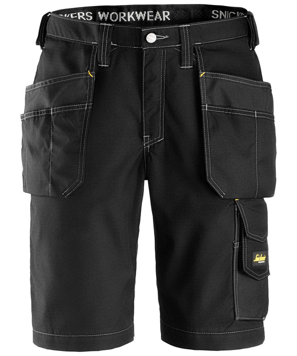 Black - Craftsmen ripstop holster pocket shorts Shorts Snickers Exclusives, Trousers & Shorts, Workwear Schoolwear Centres