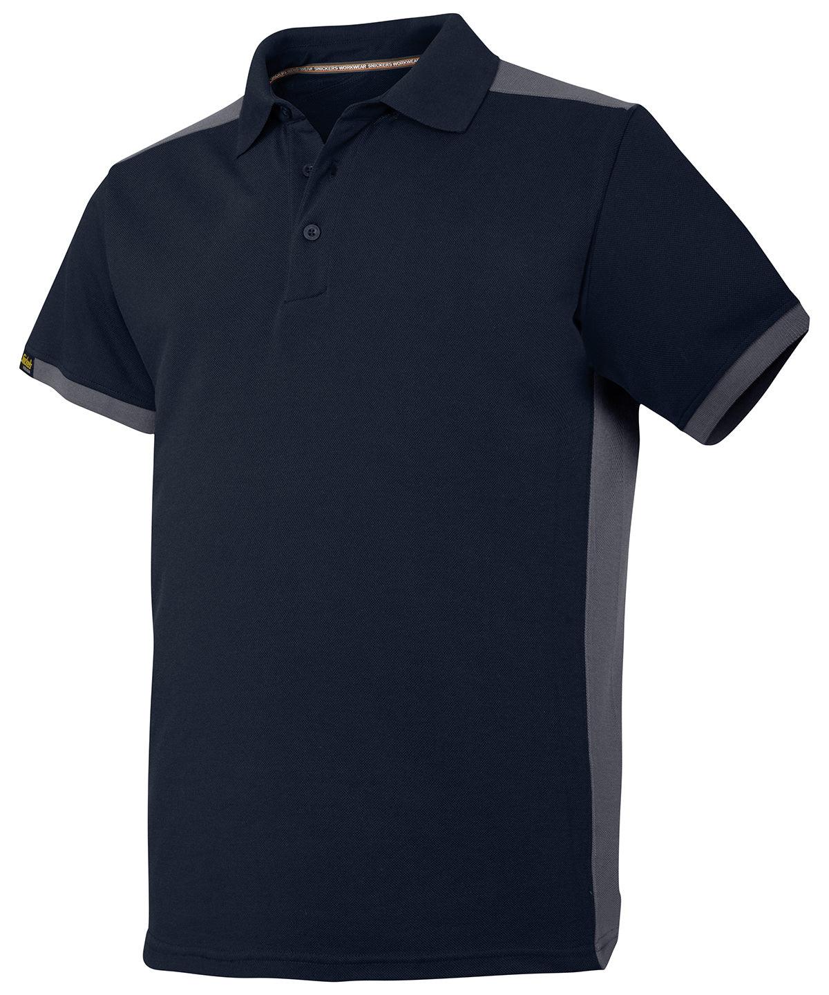 Navy/Steel Grey - AllroundWork polo shirt (2715) Polos Snickers Exclusives, Must Haves, Polos & Casual, Safe to wash at 60 degrees, Workwear Schoolwear Centres