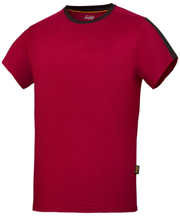 Chilli Red/Black - AllroundWork t-shirt (2518) T-Shirts Snickers Exclusives, Safe to wash at 60 degrees, T-Shirts & Vests, Workwear Schoolwear Centres