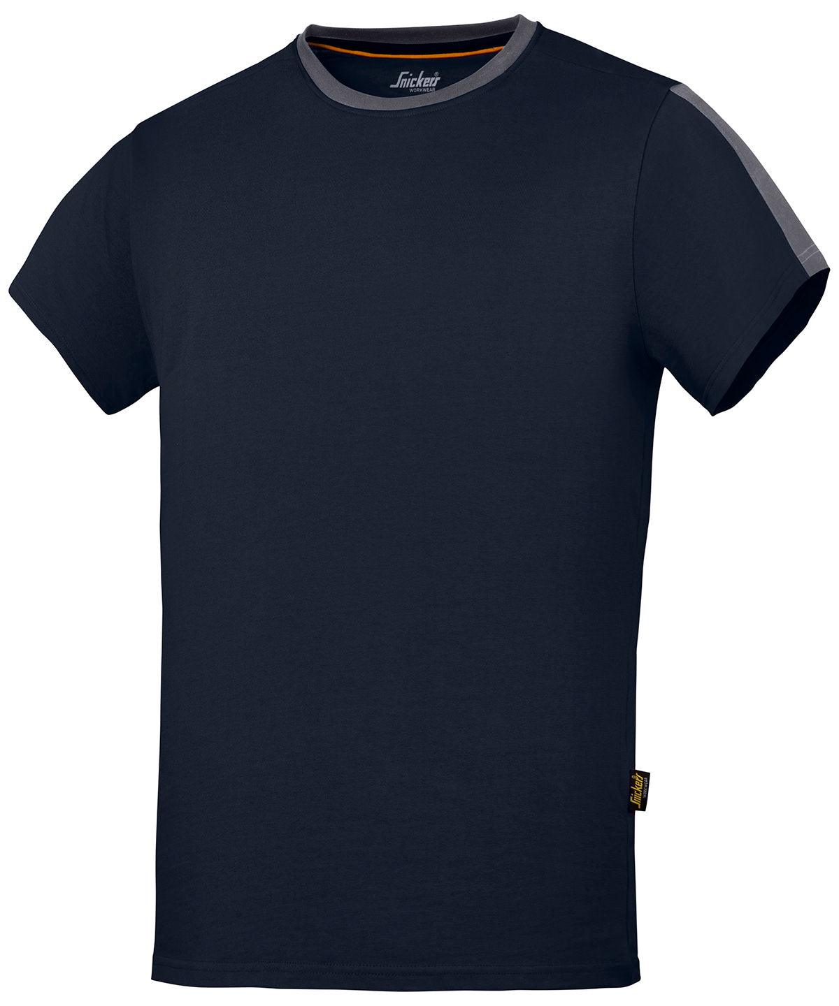 Navy/Steel Grey - AllroundWork t-shirt (2518) T-Shirts Snickers Exclusives, Safe to wash at 60 degrees, T-Shirts & Vests, Workwear Schoolwear Centres