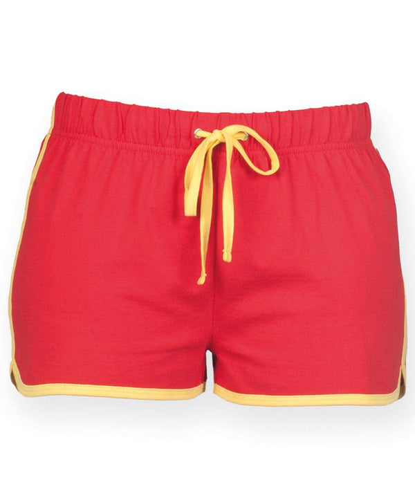 Red/Yellow - Women's retro shorts Shorts SF Joggers, Must Haves, Women's Fashion Schoolwear Centres