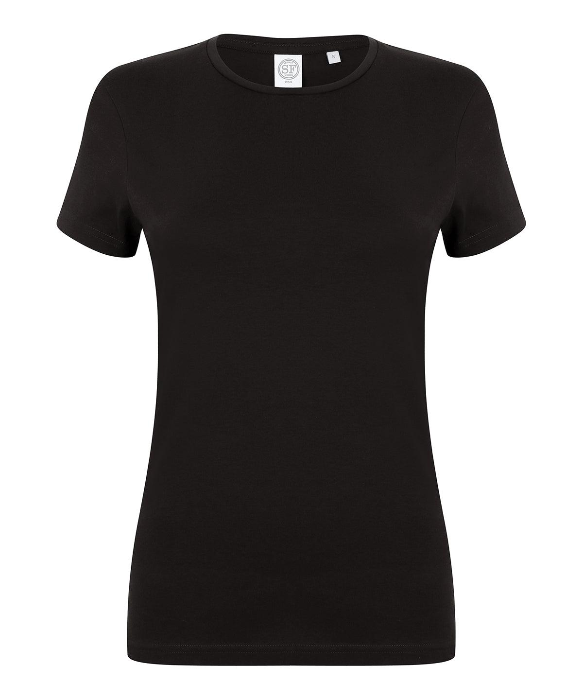 Black - Feel good women's stretch t-shirt T-Shirts SF Must Haves, Raladeal - Recently Added, Rebrandable, T-Shirts & Vests, Women's Fashion Schoolwear Centres