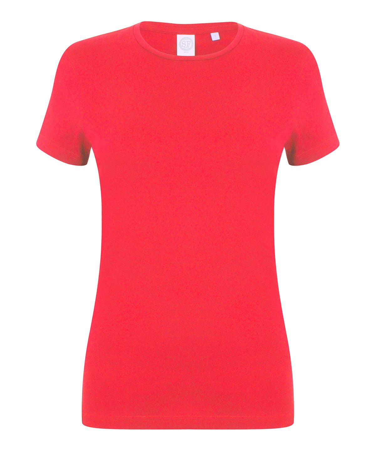 Bright Red - Feel good women's stretch t-shirt T-Shirts SF Must Haves, Raladeal - Recently Added, Rebrandable, T-Shirts & Vests, Women's Fashion Schoolwear Centres