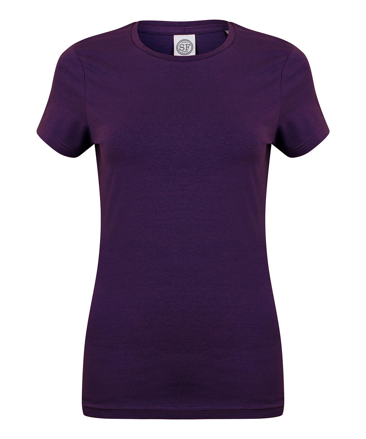 Deep Purple - Feel good women's stretch t-shirt T-Shirts SF Must Haves, Raladeal - Recently Added, Rebrandable, T-Shirts & Vests, Women's Fashion Schoolwear Centres