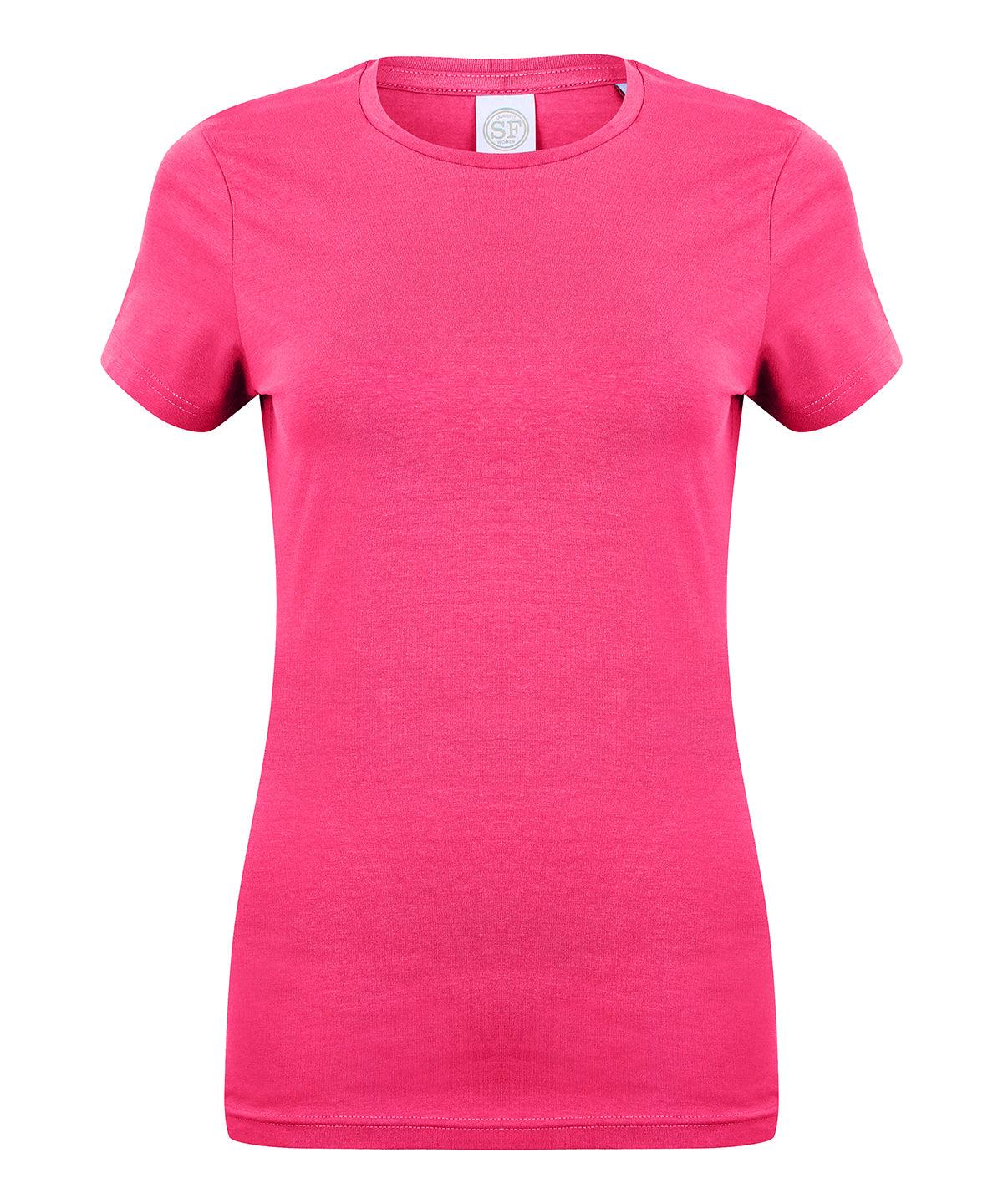 Fuchsia - Feel good women's stretch t-shirt T-Shirts SF Must Haves, Raladeal - Recently Added, Rebrandable, T-Shirts & Vests, Women's Fashion Schoolwear Centres