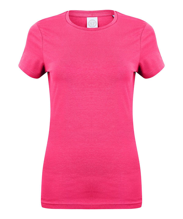 Fuchsia - Feel good women's stretch t-shirt T-Shirts SF Must Haves, Raladeal - Recently Added, Rebrandable, T-Shirts & Vests, Women's Fashion Schoolwear Centres