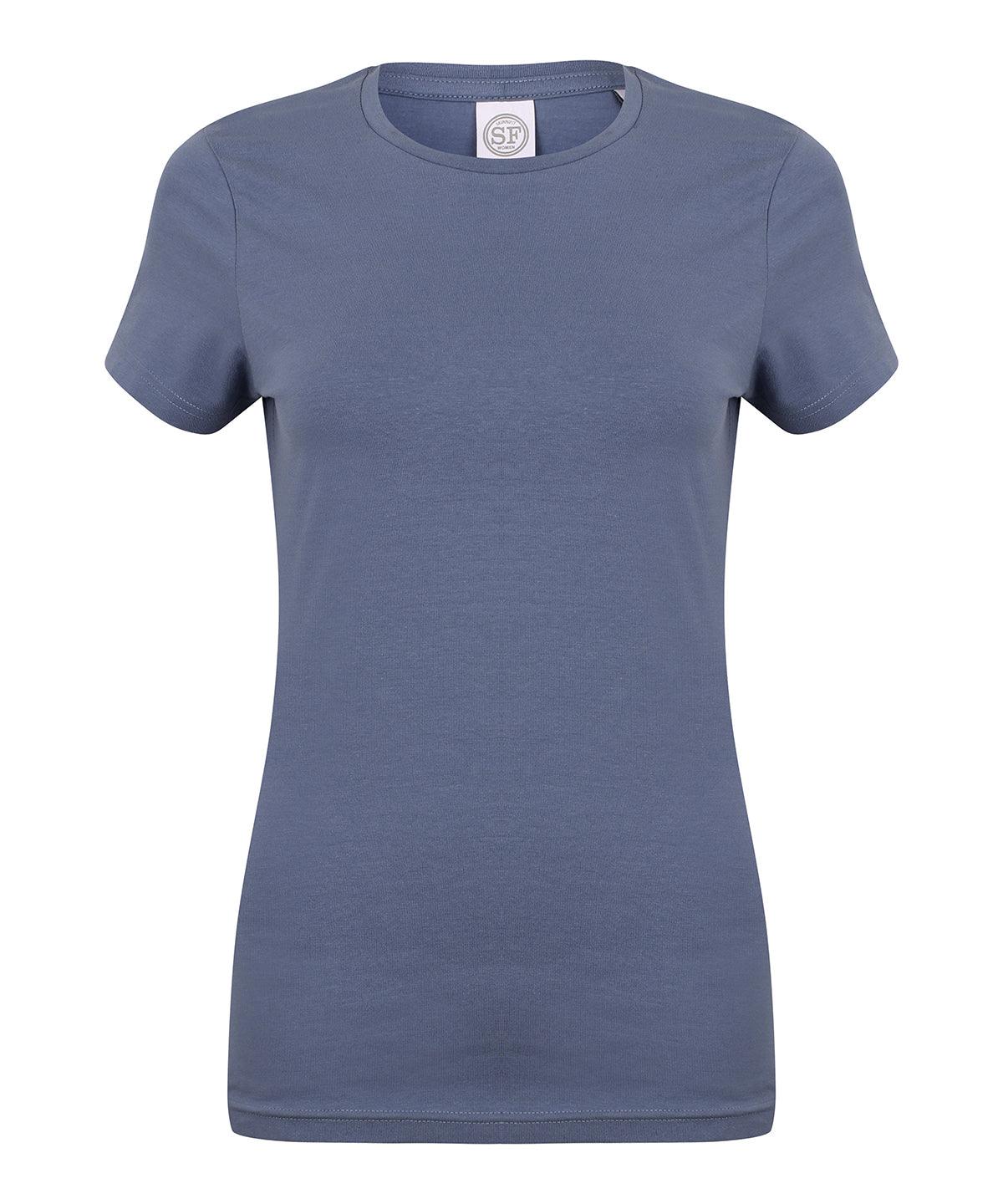 Heather Navy - Feel good women's stretch t-shirt T-Shirts SF Must Haves, Raladeal - Recently Added, Rebrandable, T-Shirts & Vests, Women's Fashion Schoolwear Centres