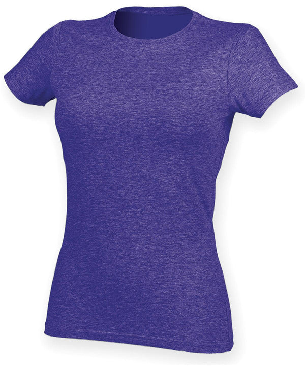 Heather Purple - Feel good women's stretch t-shirt T-Shirts SF Must Haves, Raladeal - Recently Added, Rebrandable, T-Shirts & Vests, Women's Fashion Schoolwear Centres