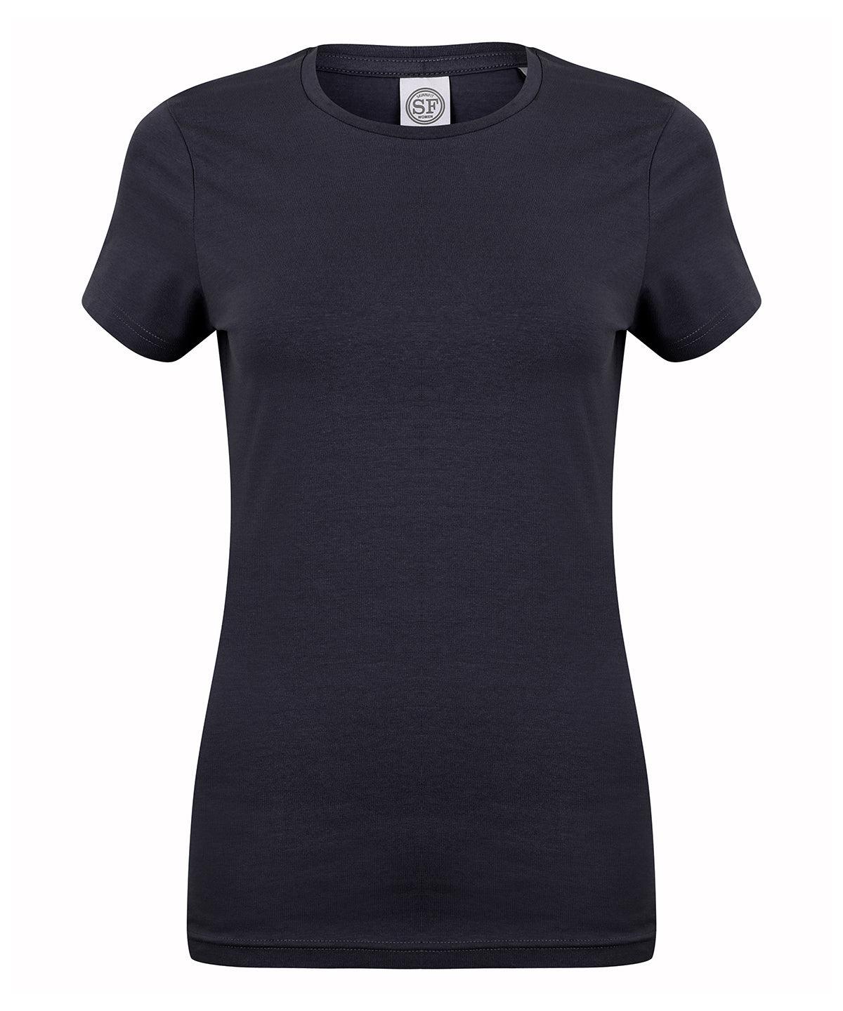 Navy - Feel good women's stretch t-shirt T-Shirts SF Must Haves, Raladeal - Recently Added, Rebrandable, T-Shirts & Vests, Women's Fashion Schoolwear Centres