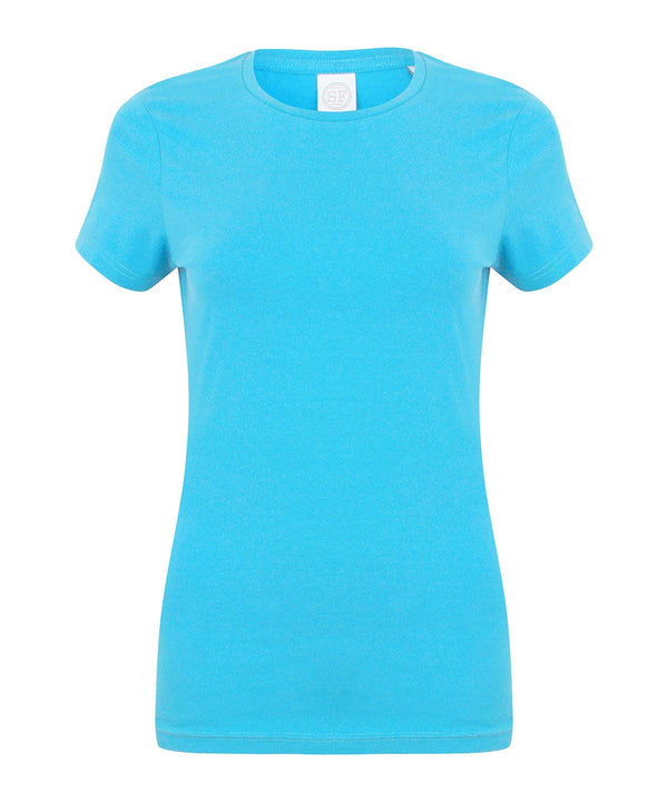 Surf Blue - Feel good women's stretch t-shirt T-Shirts SF Must Haves, Raladeal - Recently Added, Rebrandable, T-Shirts & Vests, Women's Fashion Schoolwear Centres