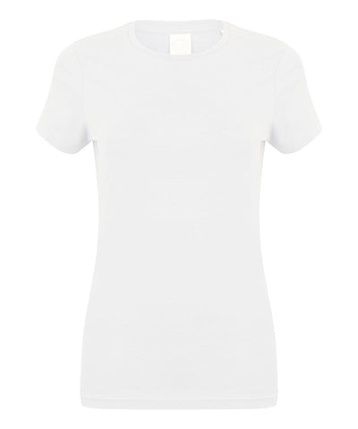 White - Feel good women's stretch t-shirt T-Shirts SF Must Haves, Raladeal - Recently Added, Rebrandable, T-Shirts & Vests, Women's Fashion Schoolwear Centres