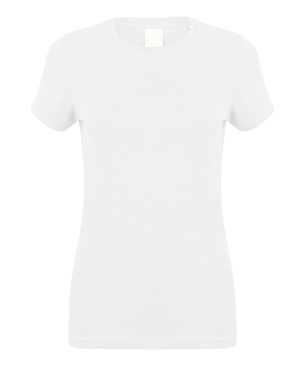 White - Feel good women's stretch t-shirt T-Shirts SF Must Haves, Raladeal - Recently Added, Rebrandable, T-Shirts & Vests, Women's Fashion Schoolwear Centres