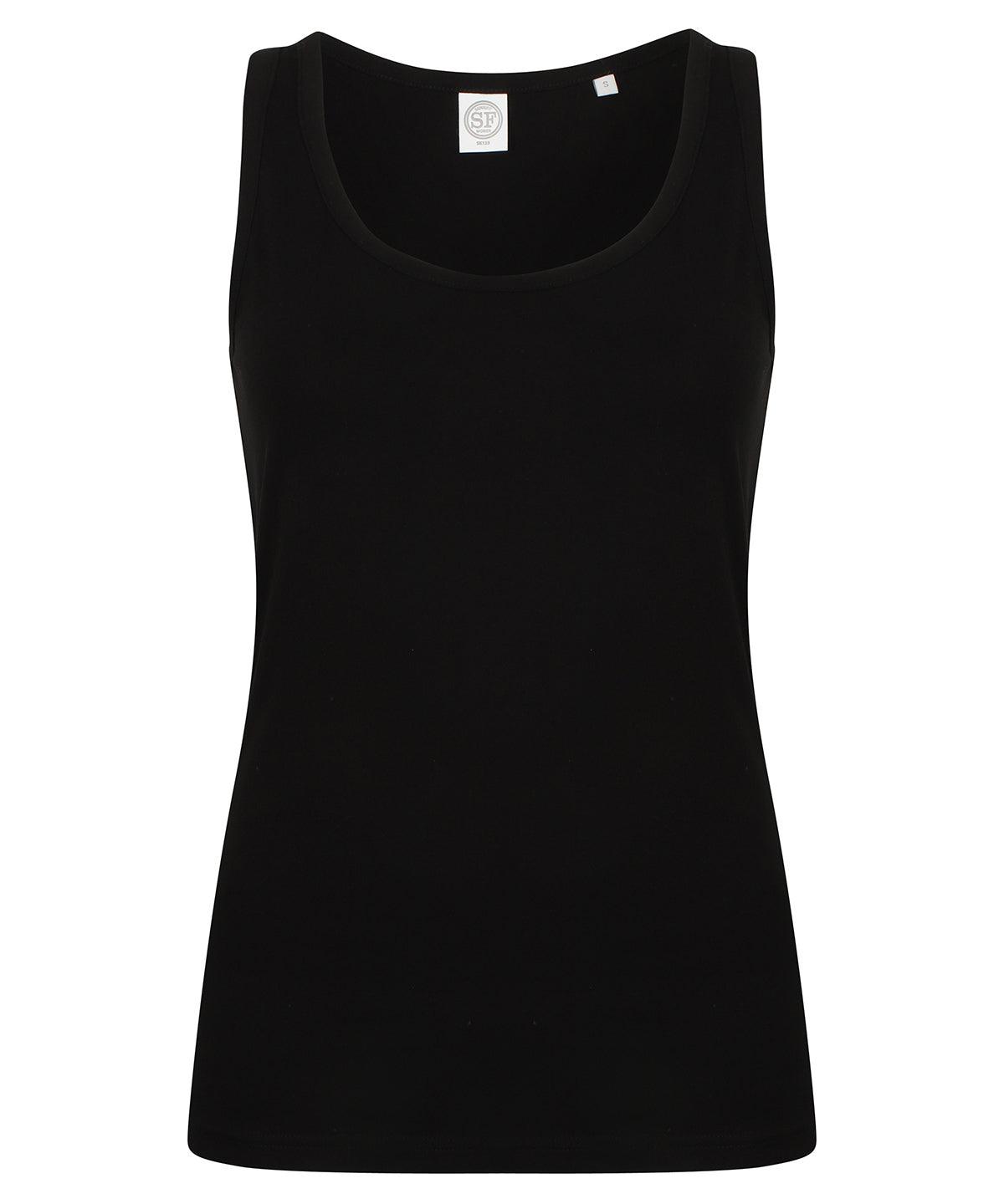 Black - Women's feel good stretch vest Vests SF Raladeal - Recently Added, T-Shirts & Vests Schoolwear Centres