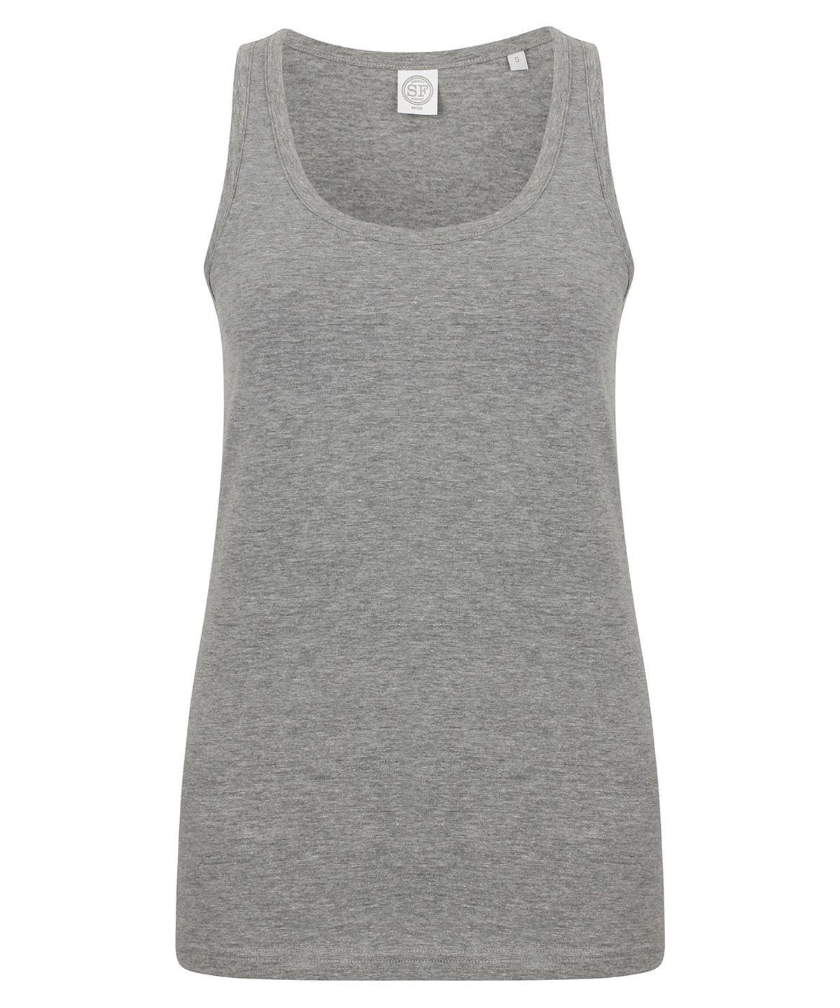 Heather Grey - Women's feel good stretch vest Vests SF Raladeal - Recently Added, T-Shirts & Vests Schoolwear Centres