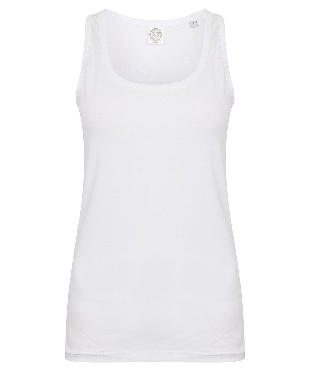 White - Women's feel good stretch vest Vests SF Raladeal - Recently Added, T-Shirts & Vests Schoolwear Centres