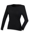 Black - Women's feel good long sleeved stretch t-shirt T-Shirts SF Must Haves, Raladeal - Recently Added, T-Shirts & Vests, Women's Fashion Schoolwear Centres