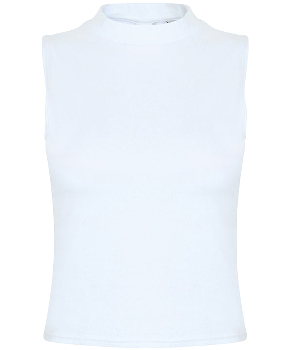 Women's high neck crop vest