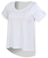 White - T-shirt with drop detail T-Shirts SF Rebrandable, T-Shirts & Vests, Women's Fashion Schoolwear Centres