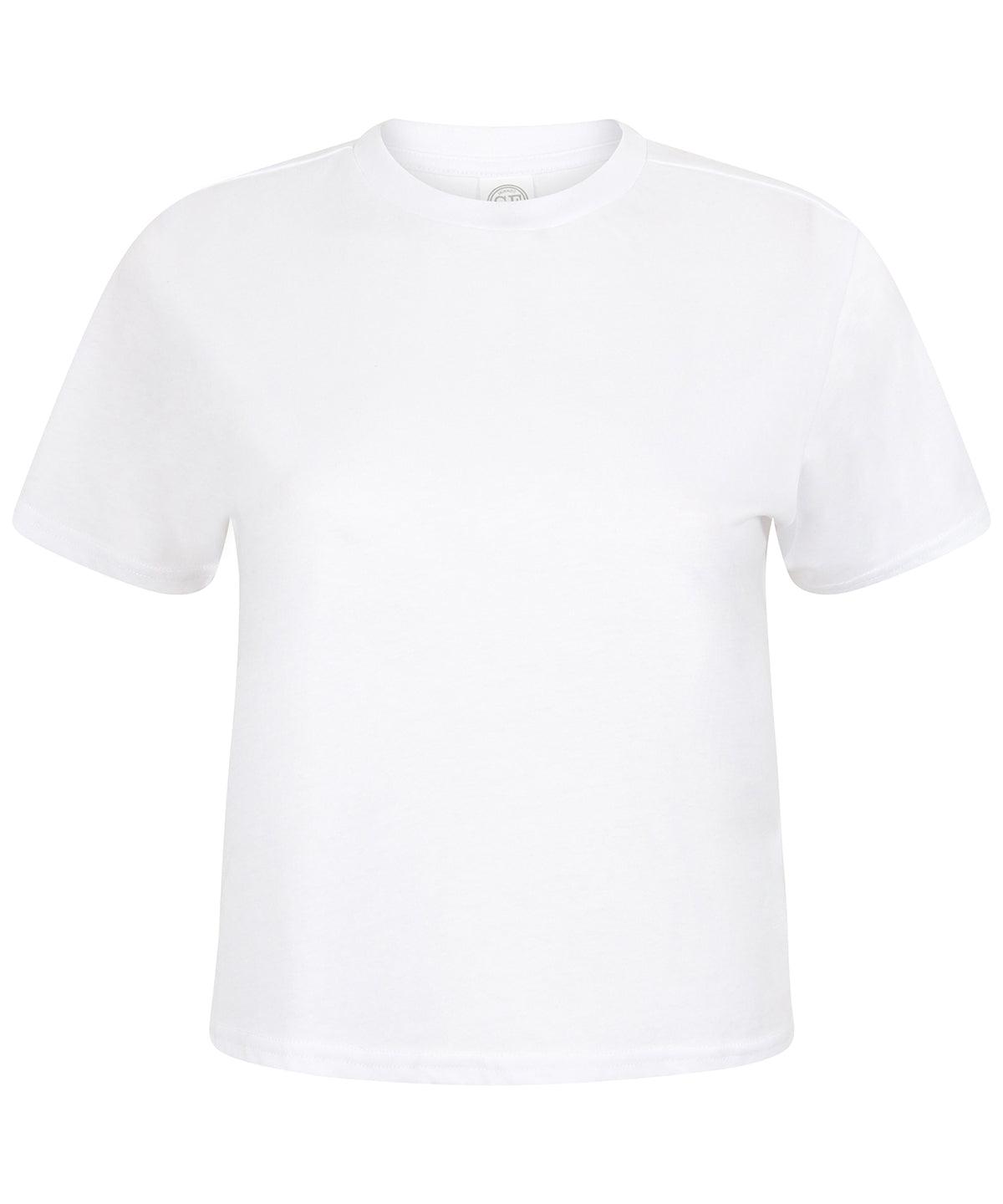 White - Women's cropped boxy T T-Shirts SF Cropped, Rebrandable, T-Shirts & Vests Schoolwear Centres