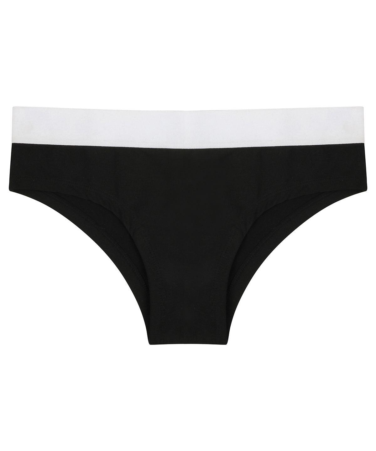 Black/White - Women's fashion briefs Briefs SF Gifting & Accessories, Lounge & Underwear, Rebrandable, Sublimation, Women's Fashion Schoolwear Centres