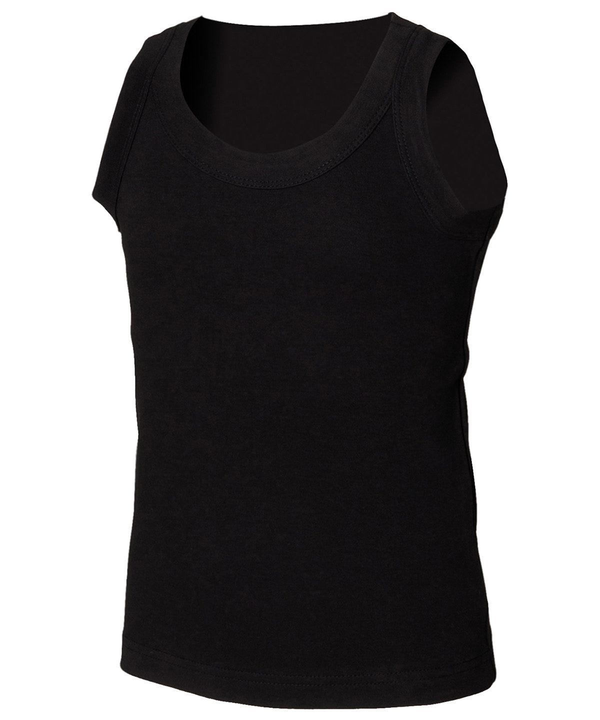 Black - Kids tank vest Vests SF Minni Junior, Raladeal - Recently Added, T-Shirts & Vests Schoolwear Centres