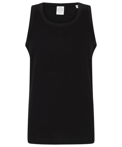 Black - Kids feel-good stretch vest Vests SF Minni Junior, Rebrandable, T-Shirts & Vests Schoolwear Centres