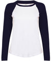 White/Oxford Navy - Kids long sleeve baseball T T-Shirts SF Minni Junior, Raladeal - Recently Added, Rebrandable, T-Shirts & Vests Schoolwear Centres