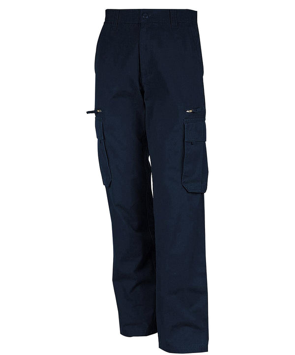 Navy - Multi pocket trousers Trousers Kariban Plus Sizes, Trousers & Shorts, Workwear Schoolwear Centres