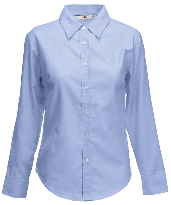 Oxford Blue - Women's Oxford long sleeve shirt Shirts Fruit of the Loom Shirts & Blouses, Workwear Schoolwear Centres