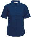 Navy - Women's Oxford short sleeve shirt Shirts Fruit of the Loom Plus Sizes, Shirts & Blouses, Women's Fashion, Workwear Schoolwear Centres