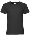 Black - Girls valueweight T T-Shirts Fruit of the Loom Junior, Must Haves, T-Shirts & Vests Schoolwear Centres