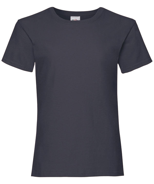 Deep Navy - Girls valueweight T T-Shirts Fruit of the Loom Junior, Must Haves, T-Shirts & Vests Schoolwear Centres