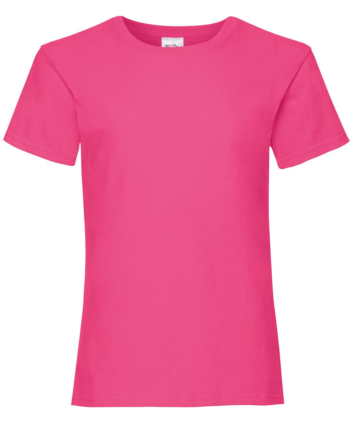 Fuchsia - Girls valueweight T T-Shirts Fruit of the Loom Junior, Must Haves, T-Shirts & Vests Schoolwear Centres