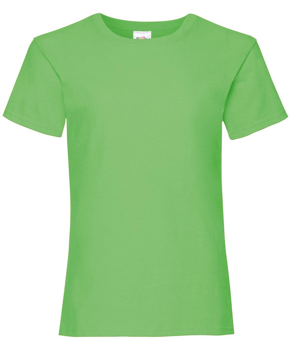 Lime - Girls valueweight T T-Shirts Fruit of the Loom Junior, Must Haves, T-Shirts & Vests Schoolwear Centres