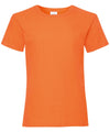 Orange - Girls valueweight T T-Shirts Fruit of the Loom Junior, Must Haves, T-Shirts & Vests Schoolwear Centres