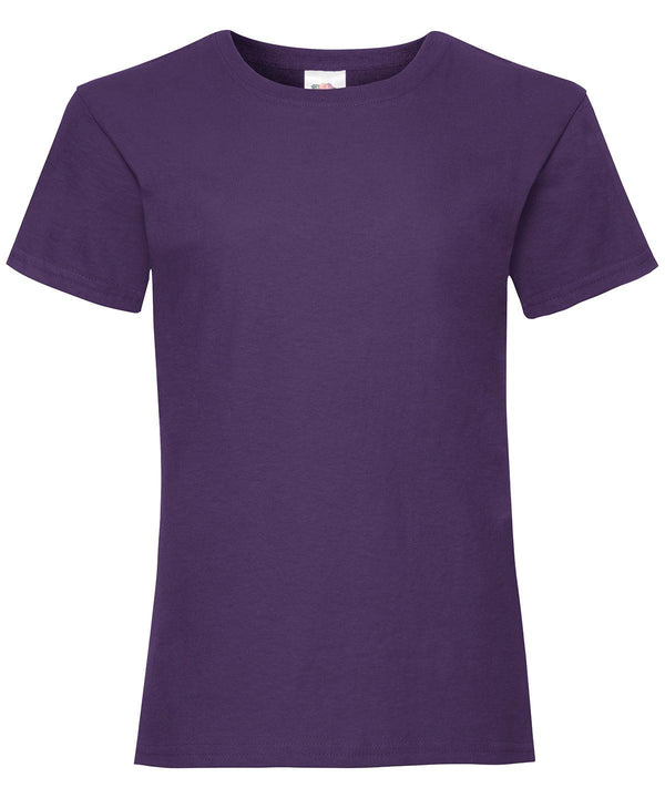 Purple - Girls valueweight T T-Shirts Fruit of the Loom Junior, Must Haves, T-Shirts & Vests Schoolwear Centres