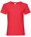 Red - Girls valueweight T T-Shirts Fruit of the Loom Junior, Must Haves, T-Shirts & Vests Schoolwear Centres