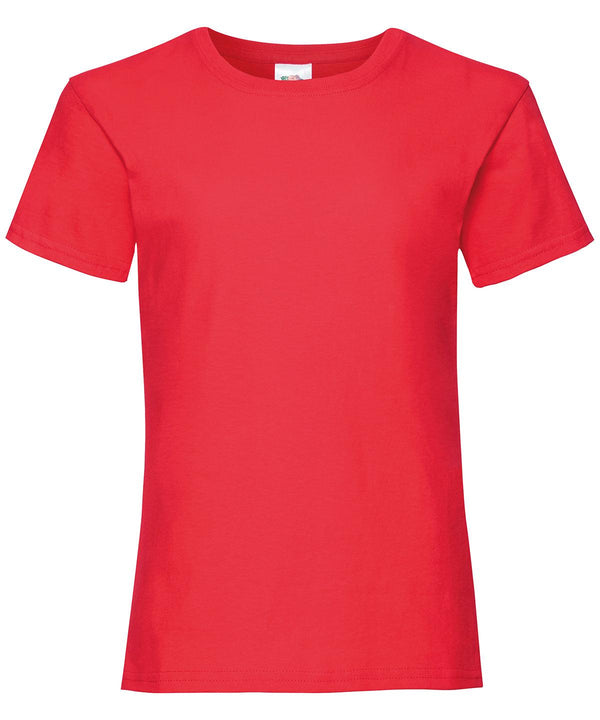 Red - Girls valueweight T T-Shirts Fruit of the Loom Junior, Must Haves, T-Shirts & Vests Schoolwear Centres