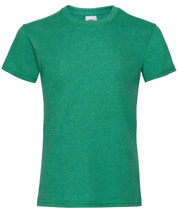 Retro Heather Green - Girls valueweight T T-Shirts Fruit of the Loom Junior, Must Haves, T-Shirts & Vests Schoolwear Centres